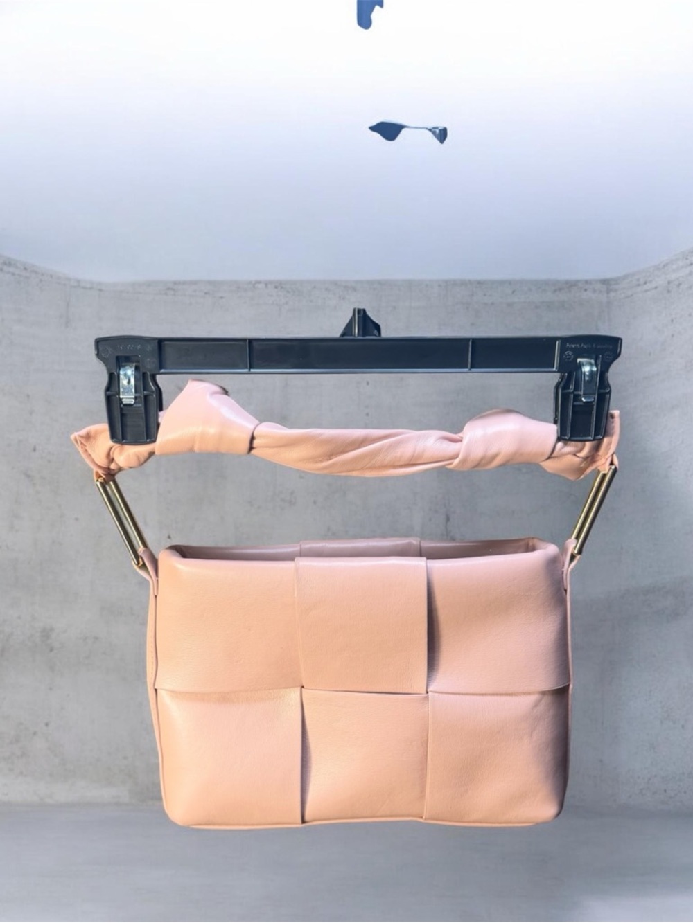 Urban Expressions Blush Shoulder Bag with Woven Panel